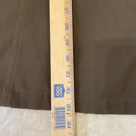 Vintage Jacqueline Ferrar 90s mid length Green Trench Coat women's L - Picture 6 of 13